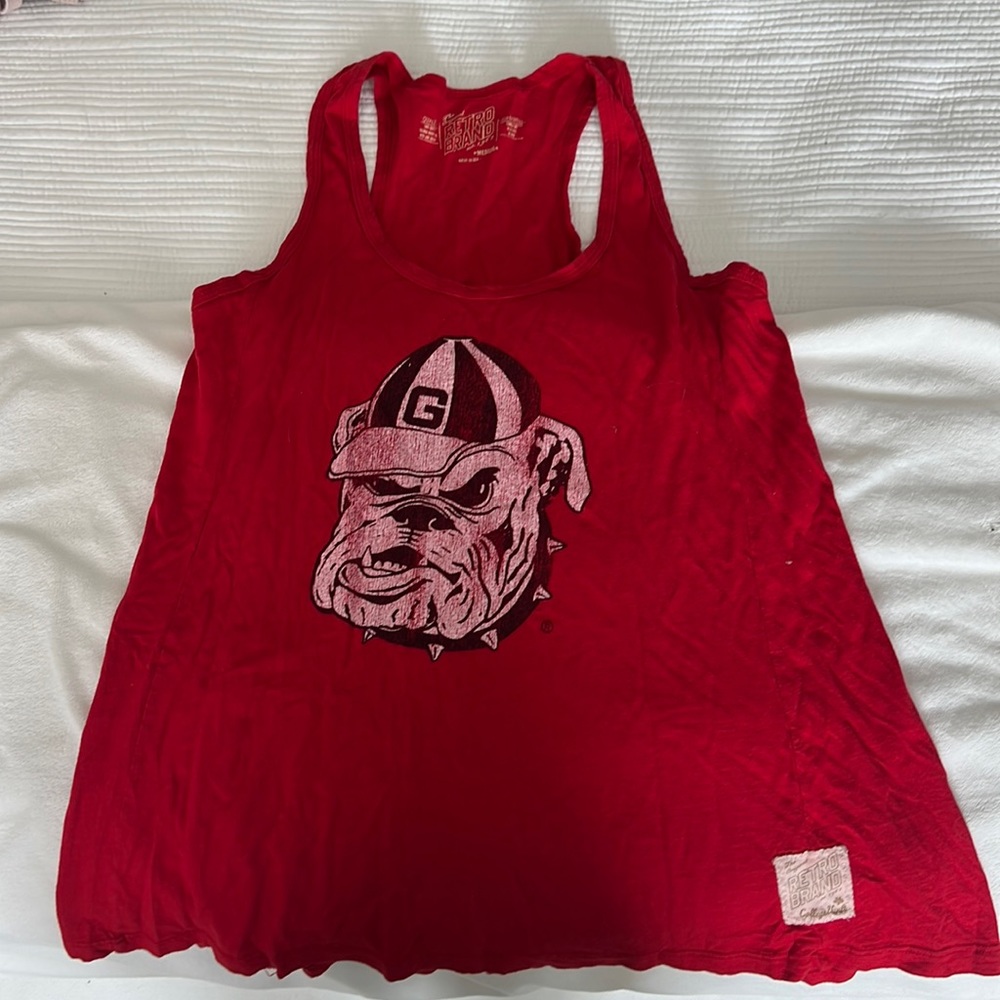 UGA racer back tank size M